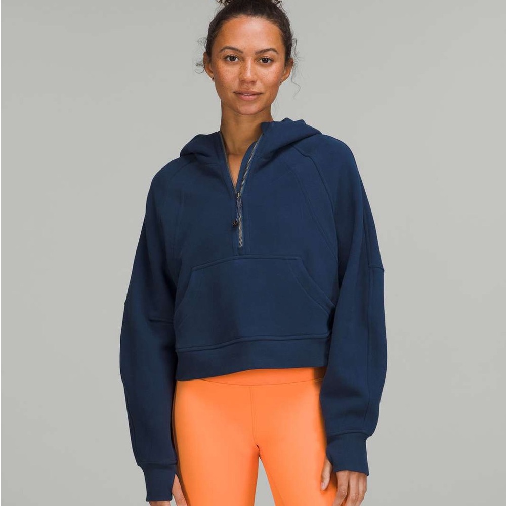 Lululemon Scuba Oversized Half-Zip Hoodie Mineral Blue M/L